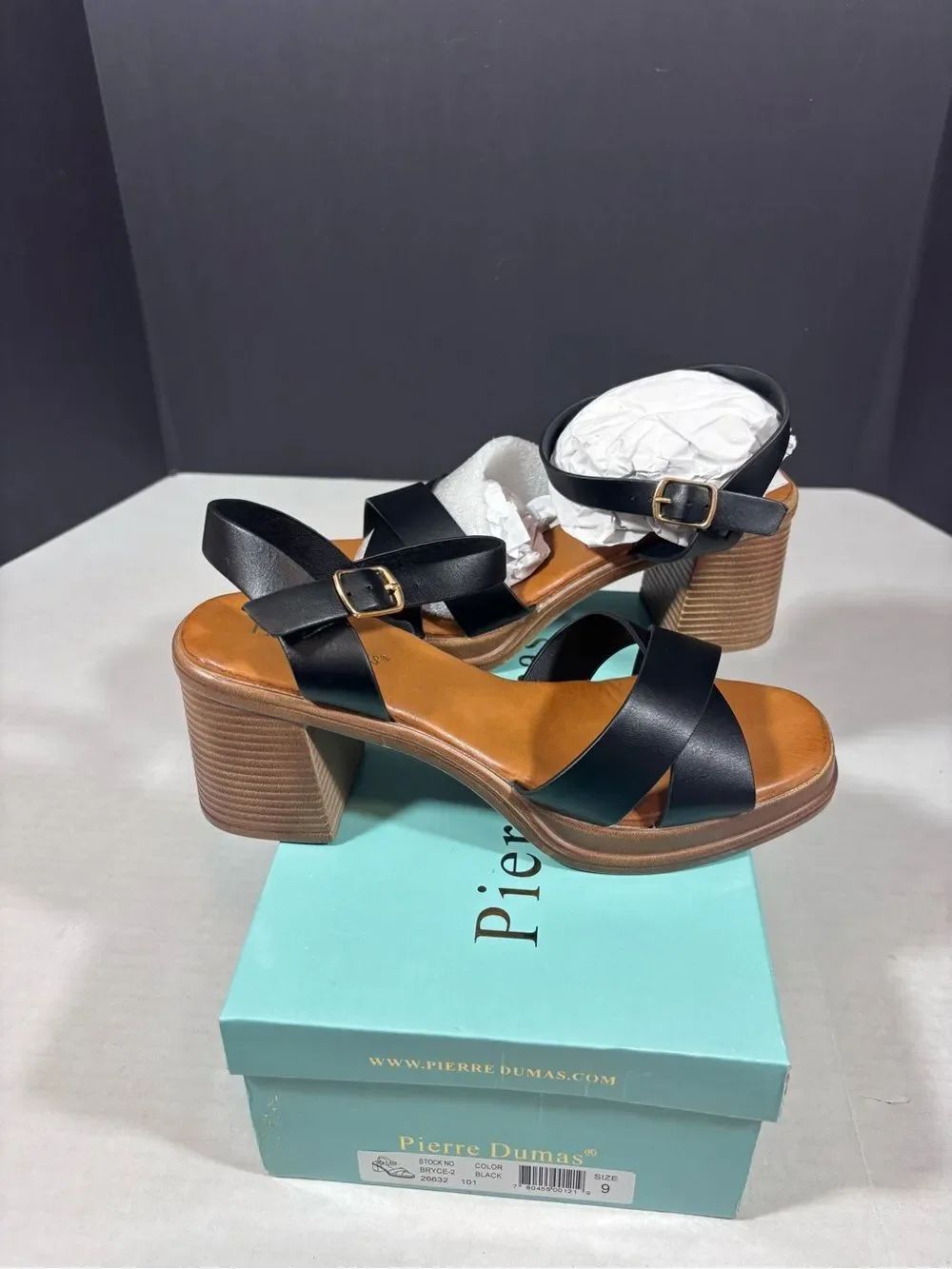 Pierre Dumas Bryce-2 Black
Sandal Heel NEW in Box Size 9